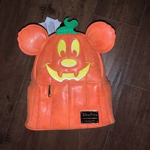 loungefly disney pumpkin backpack